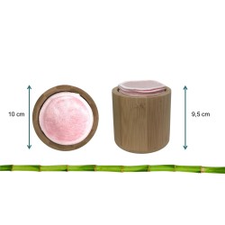 Abschminkpads aus Bambus ink. Halter und Wäschesack