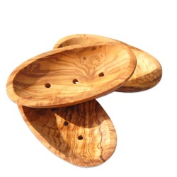 Seifenschale oval aus Olivenholz