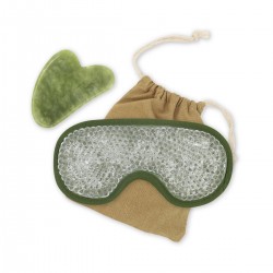 Set ThermoComfort Augenmaske & Grüner Jade Gua Sha