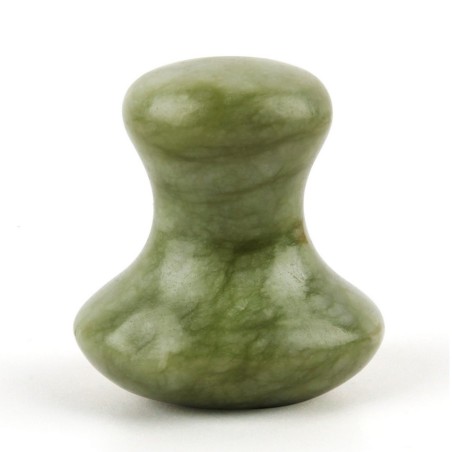 Gua Sha Pilz - grüner Jadestein